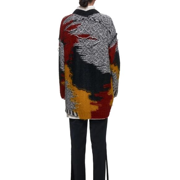 ISABEL BENENATO Distressed Cardigan Multicolor Medium - Picture 3 of 12